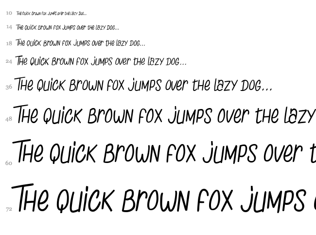 The Chicken love Story font waterfall